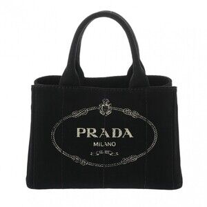 Prada Canapa Black Canvas Handbag